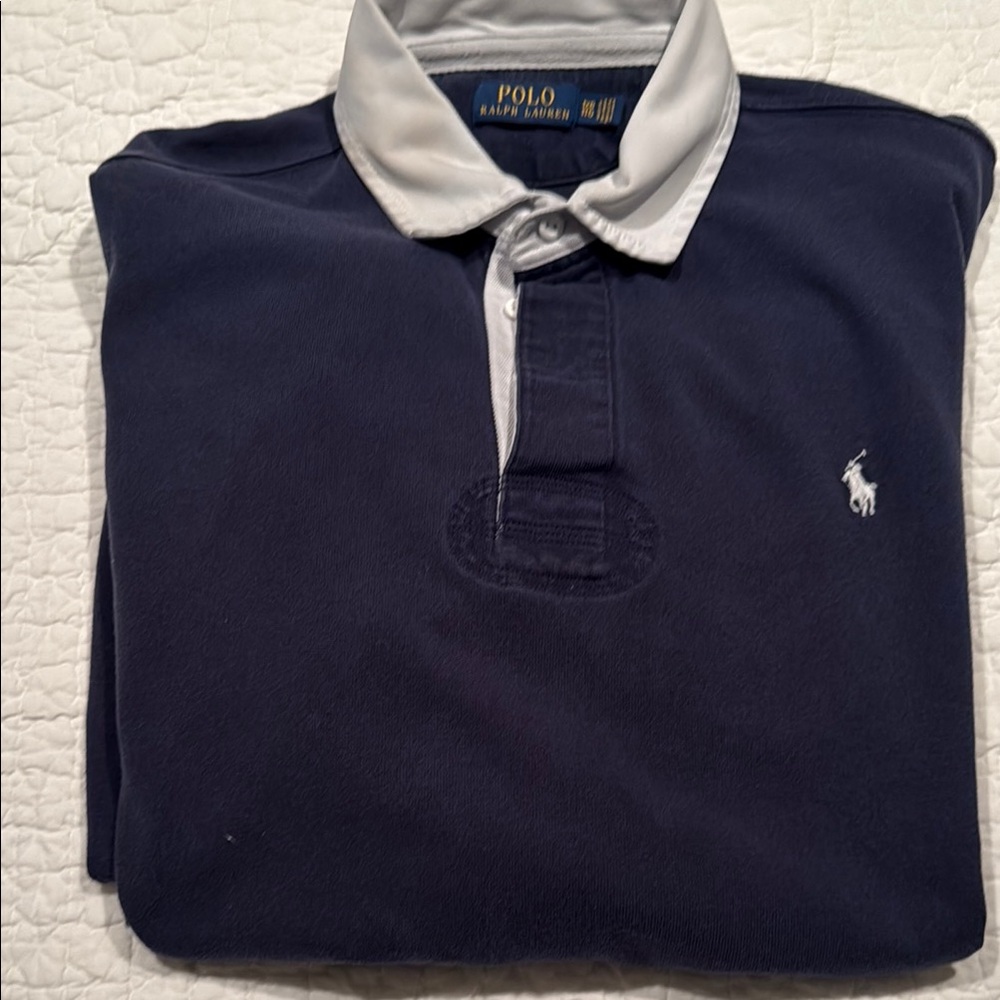 Polo by Ralph Lauren Men's Navy Blue Rugby shirt